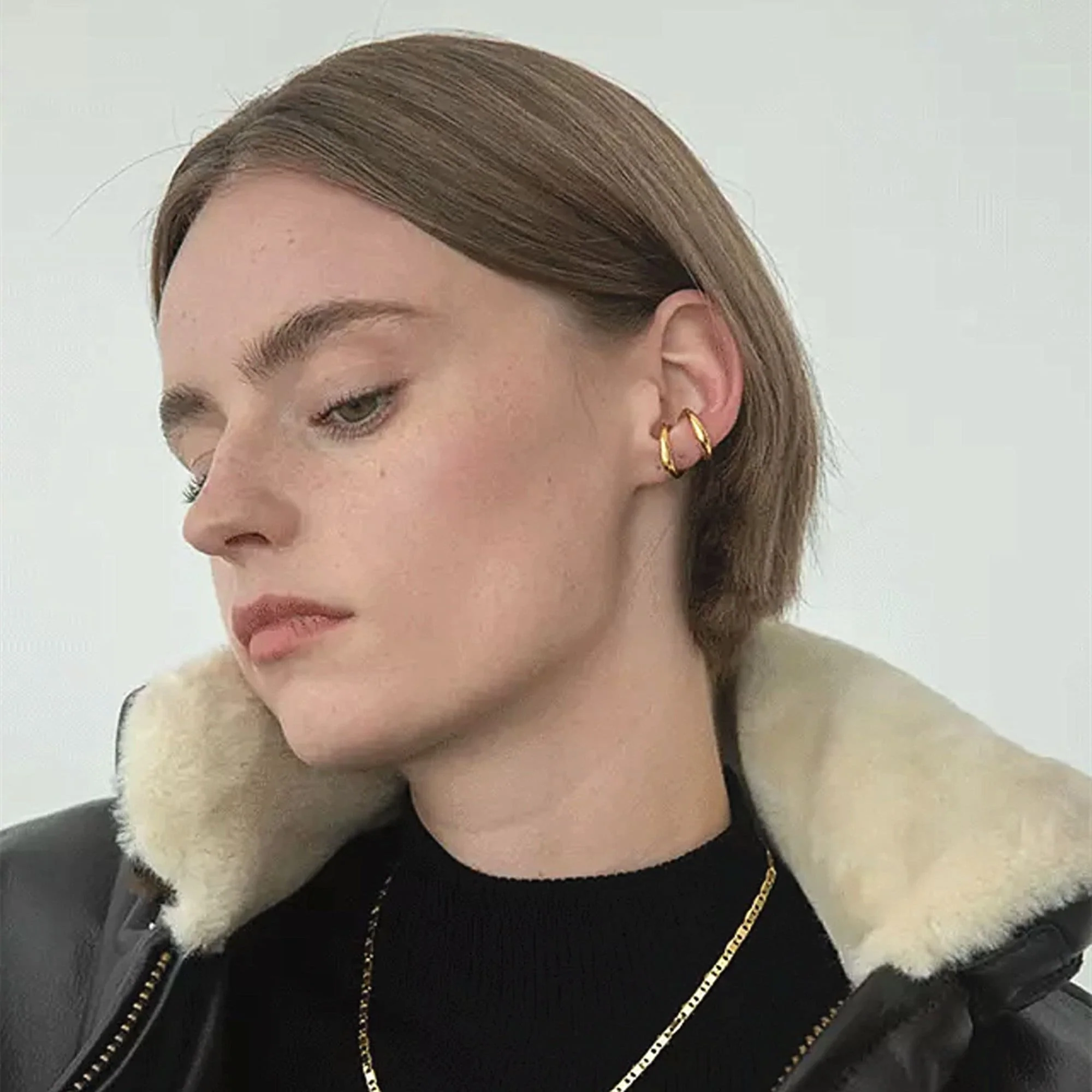 Boucle d'oreille Sans Perçage Simple et Epaisse – Image 3