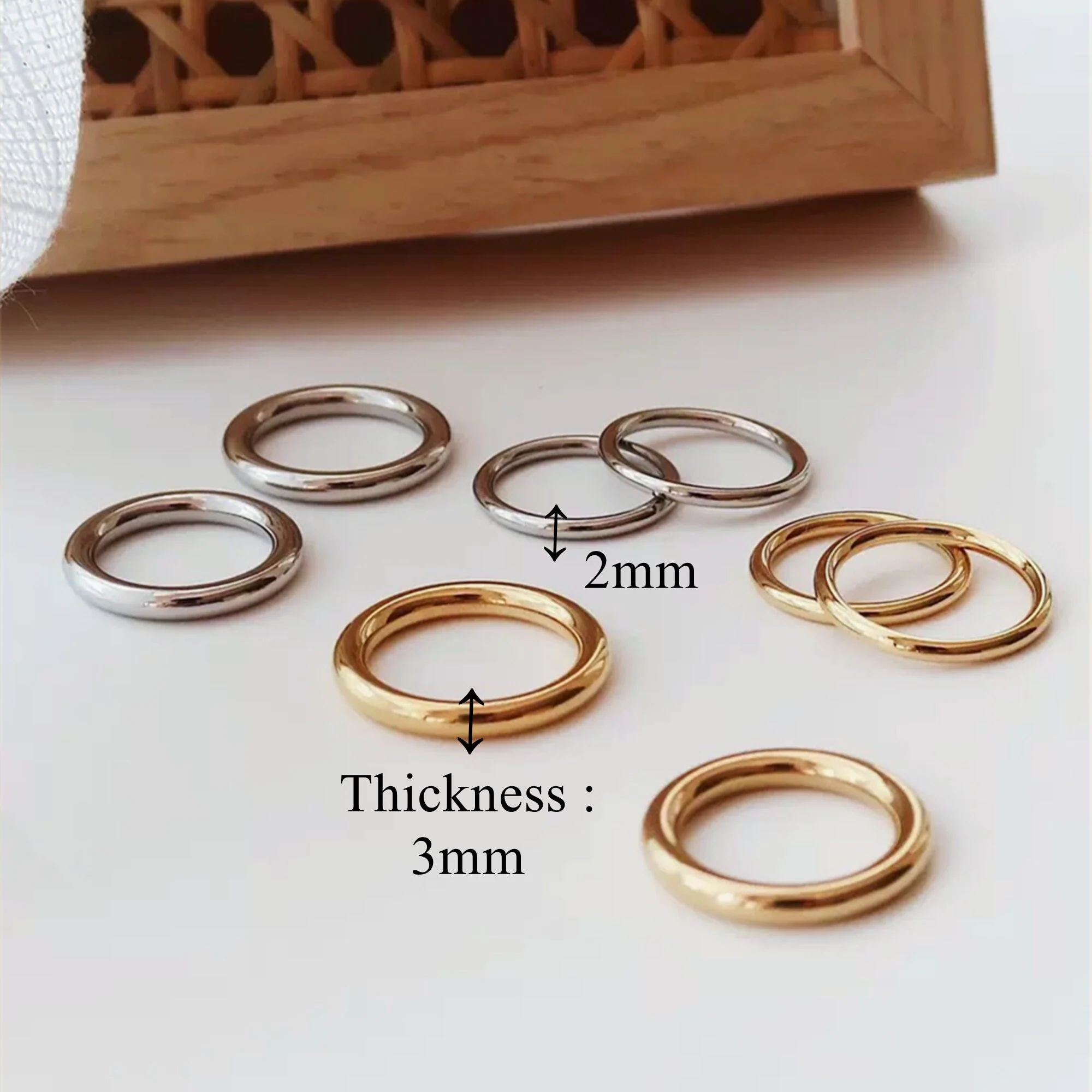 Bague Anneau Simple et Ronde – Image 9