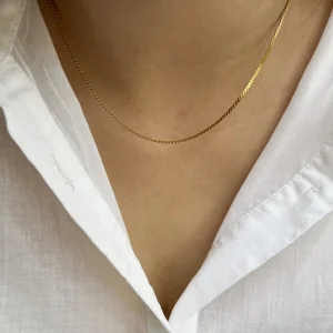 Collier Ras de Cou Fin Chaîne Tressée