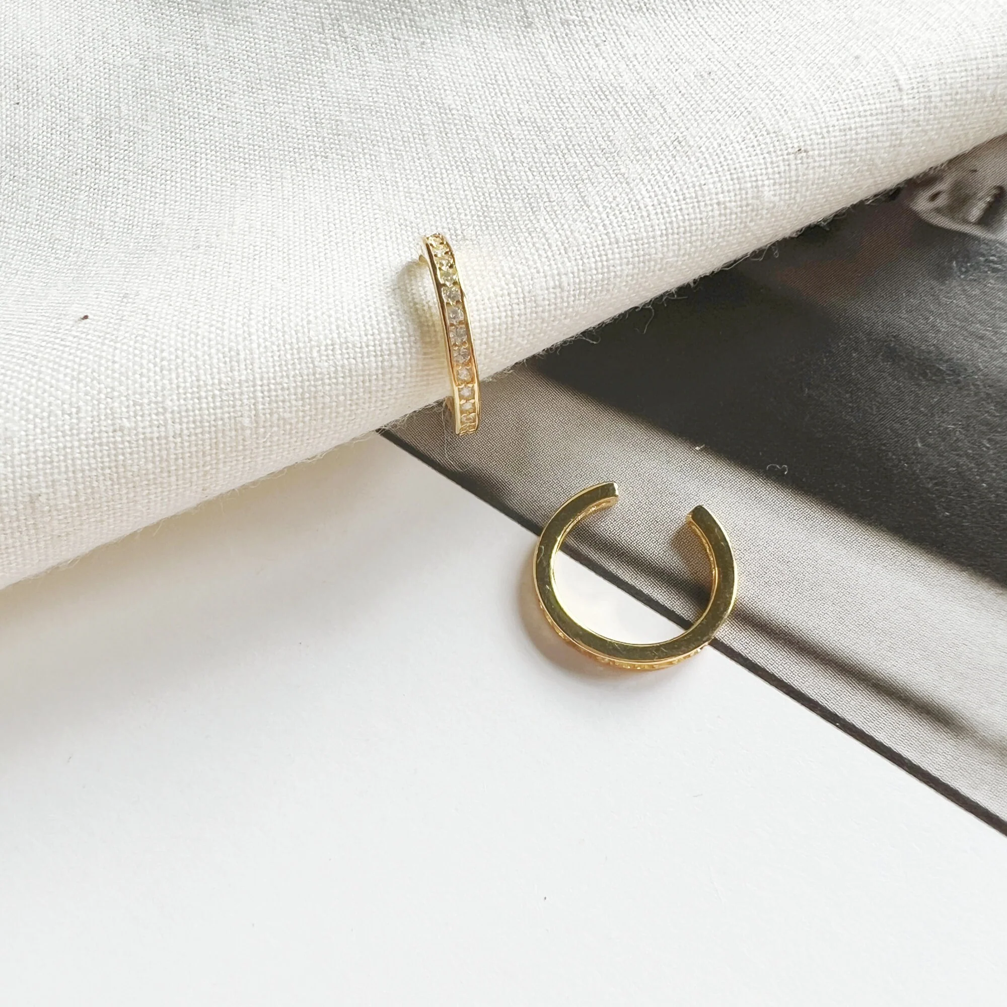 Boucle d'oreille Sans Perçage Zircon Ajustable – Image 9