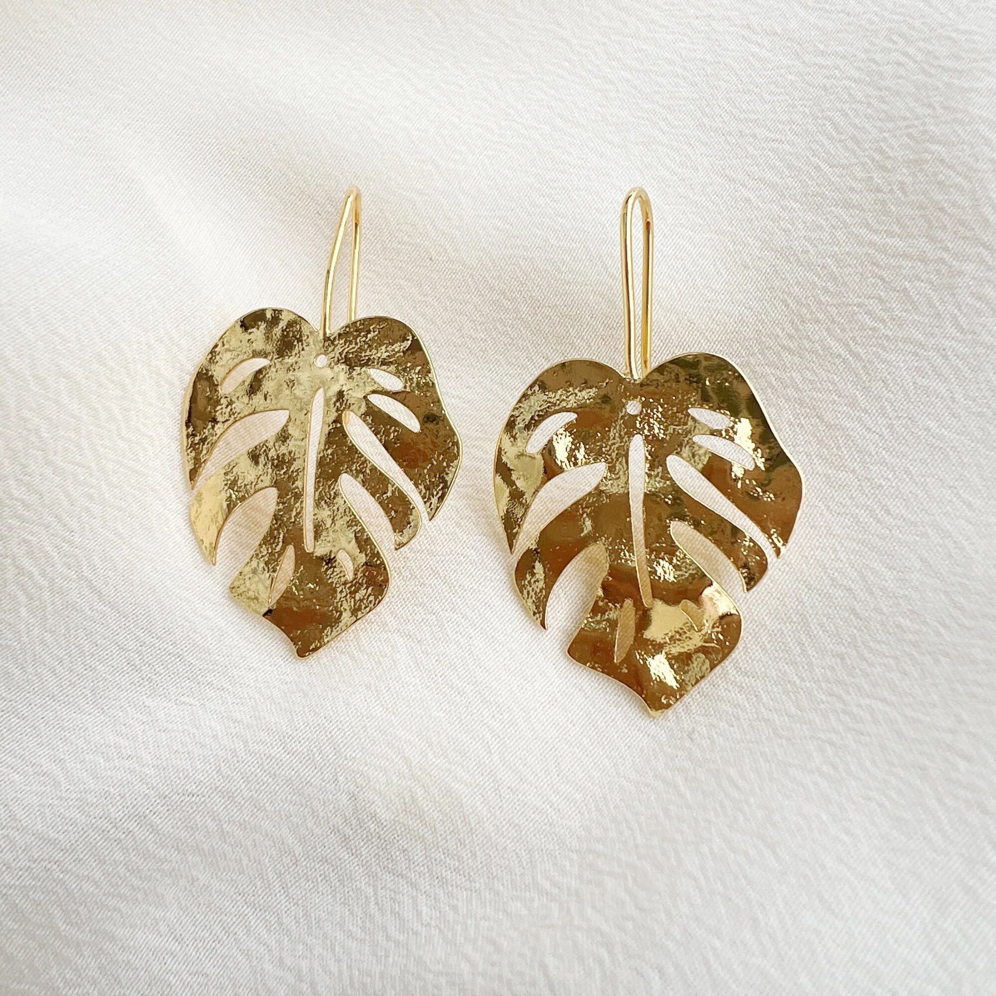 Boucles d'oreilles Pendantes Feuilles de Palmier – Image 8