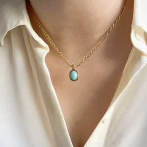 Collier Pendentif Amazonite