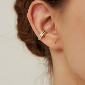 Boucle d'oreilles sans Perçage Zircons