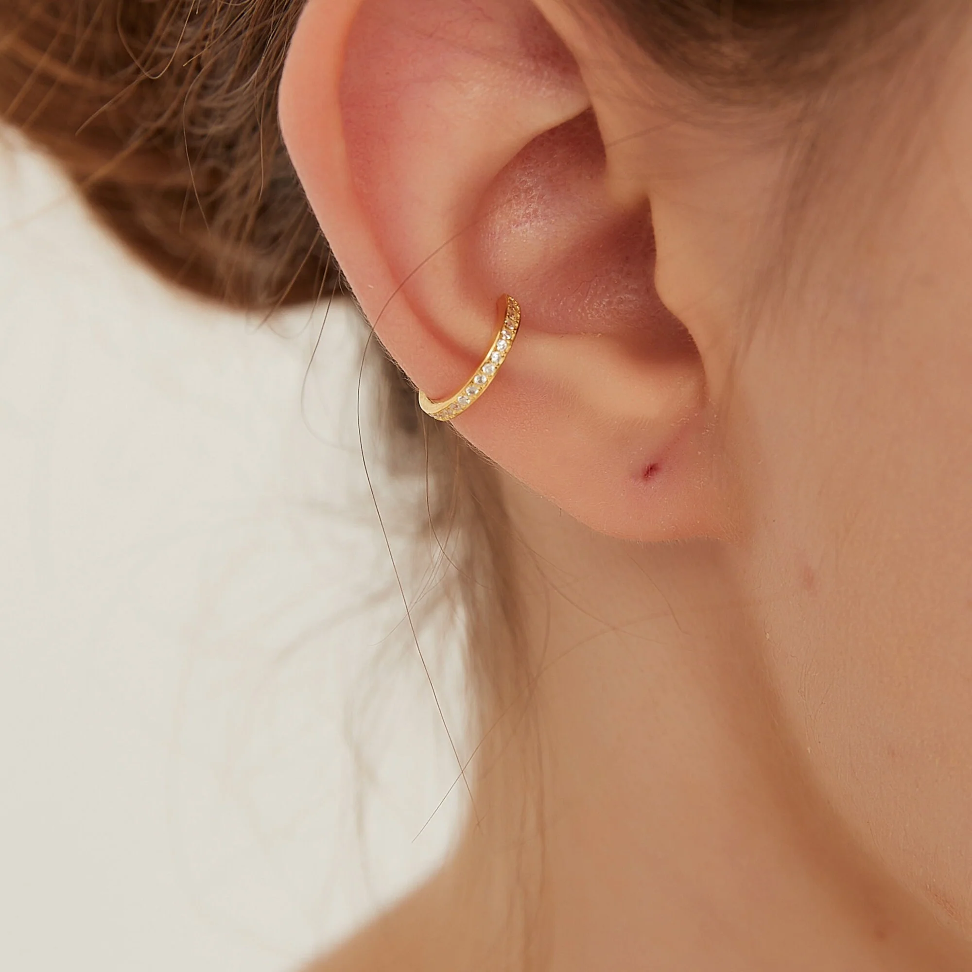 Boucle d'oreilles sans Perçage Zircons – Image 2