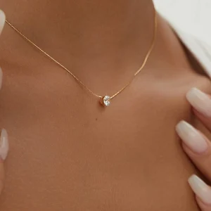 Collier Pendentif Zircon Imitation Diamant