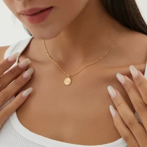 Collier Pendentif Médaillon Rayon de Soleil