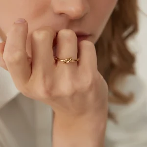 Bague Anneau Nœud d’amour Fine