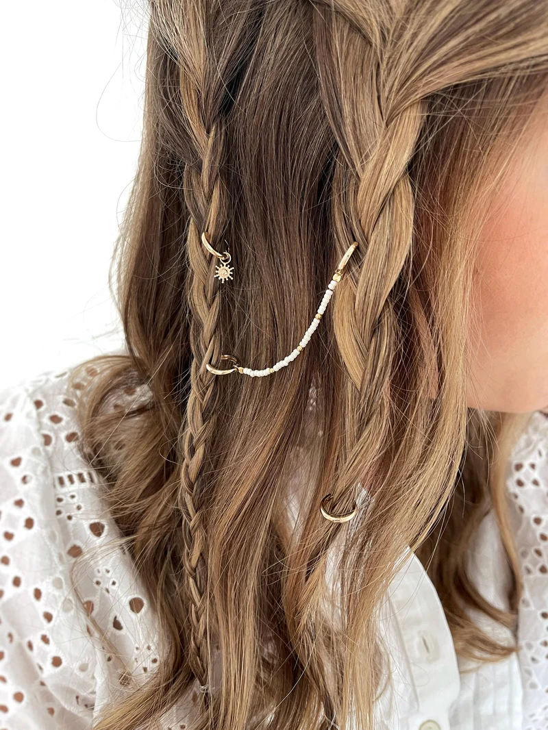 Mono boucle "Ashley" plaqué or – Image 2