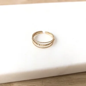 Bague "Mily" plaqué or