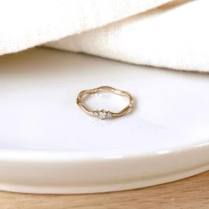 Bague "Gema" plaqué or