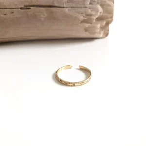 Bague "Lozane" plaqué or