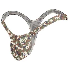 Maillot de Bain Homme String à Camouflage Militaire