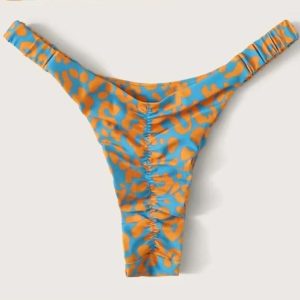 Maillot de Bain Léopard Jaune et Bleu