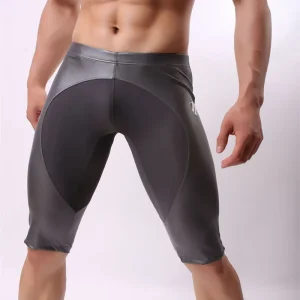 Maillot de bain long pour homme effet cuir