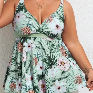 Maillot de Bain Grande Taille Tankini Floral Femme